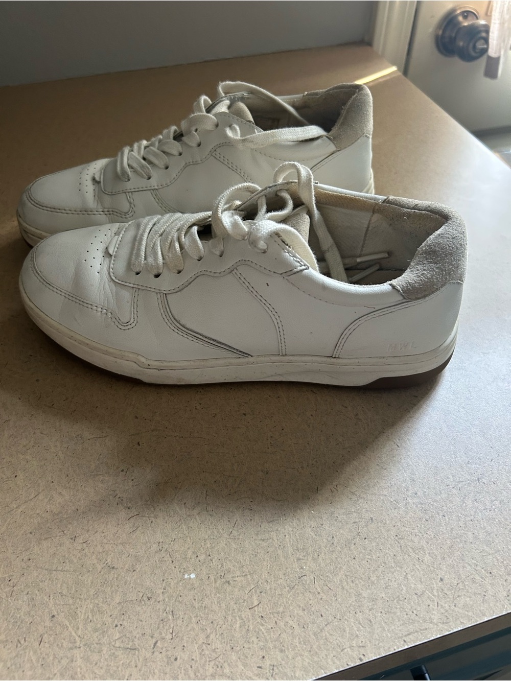 Madewell White Leather Low-Top Sneakers